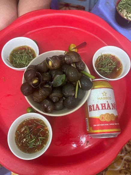 Ốc Luộc (Vietnamese Snail Dish) for Honai Street Food at night