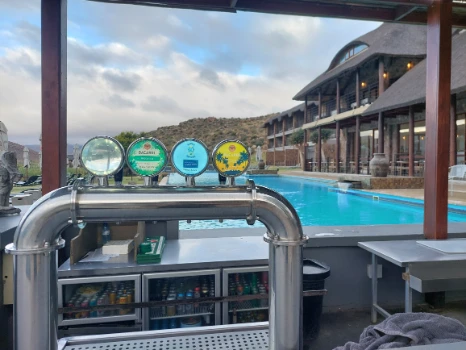 Bar tap near the swimming pool