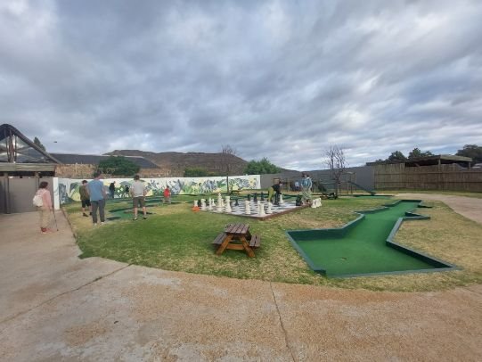 Children's Entertainment Area with Mini Golf Course, Giant Chess Set and Play Area