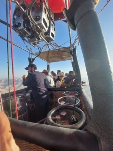 Hot air balloon - inside the balloon