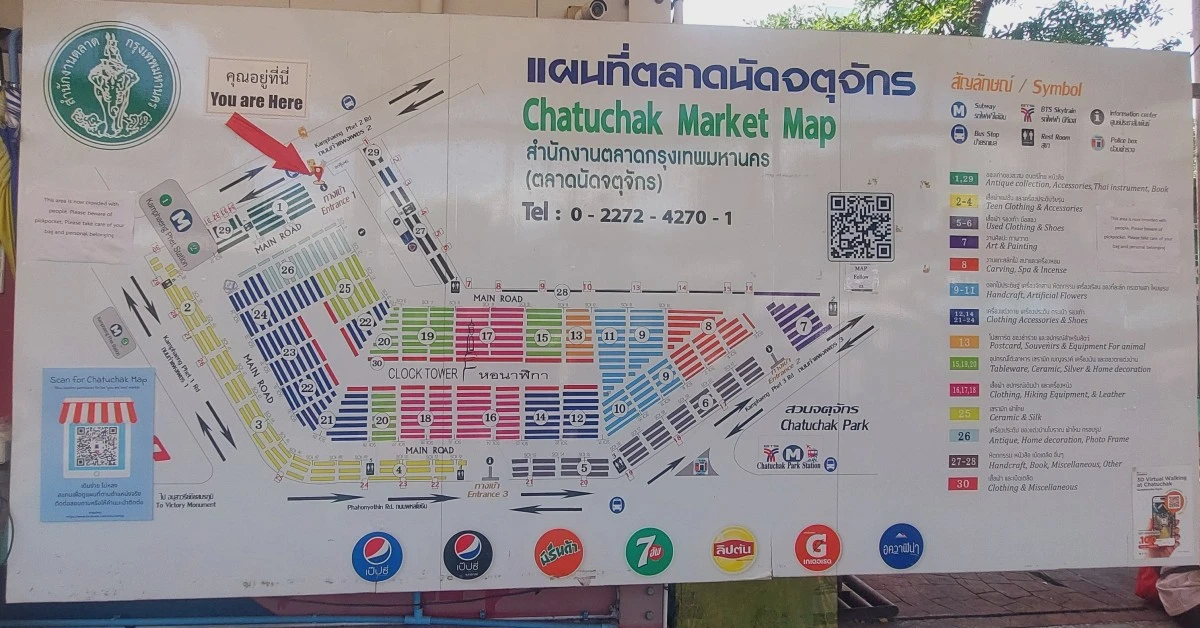 Map Of Chatuchak Weekend Market Map Of Chatuchak Weekend Market