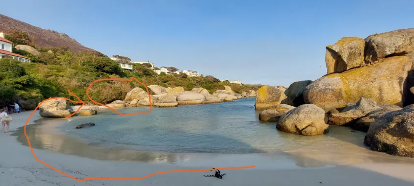 The route to 1st Beach from Boulders beach