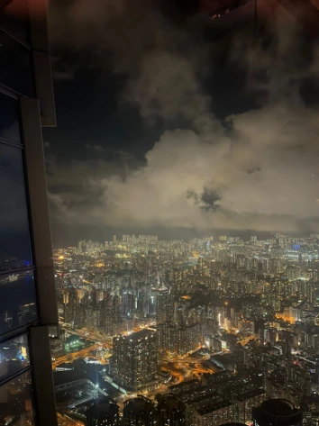 Night view from cafe 103 Ritz Carlton