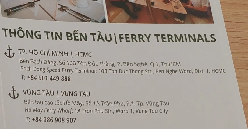 Address for HCMC & Vung Tau Terminal