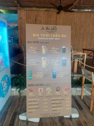 Beer price is very affordable at 45k VND