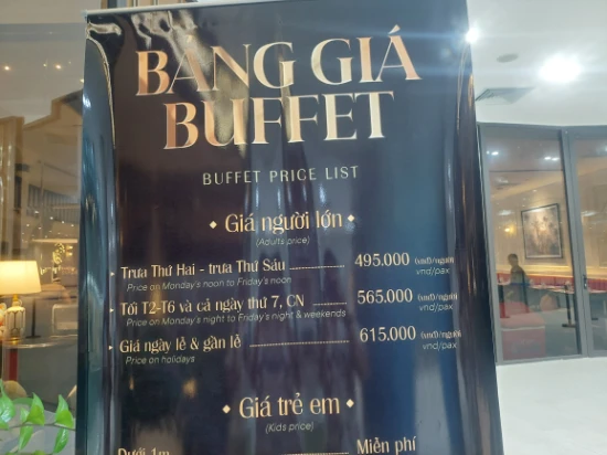 Bitexco Buffet Cuu Van Long Price List