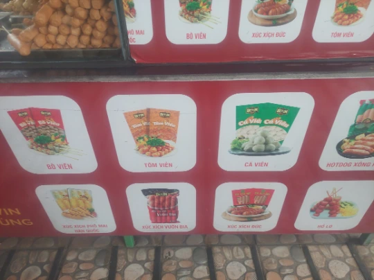 Different type of meat balls and susages options