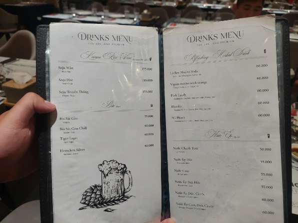 Drinking menu beer is only ~ 1.5 USD