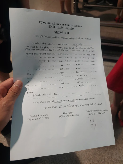 The indeminity letter that Vietjet force customer to sign
