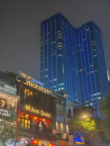 Night View Near Financial Tower