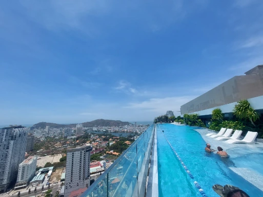 Rooftop swimming pool at song blue ocean apartment