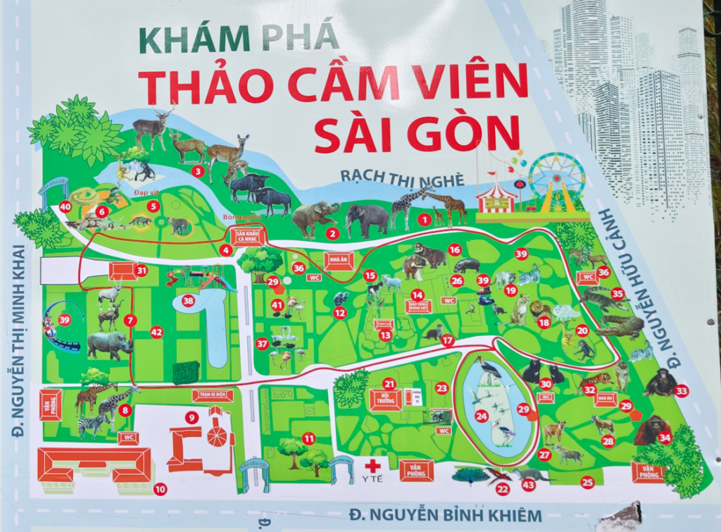 Saigon-Zoo-And-Botanical-Gardens-Map