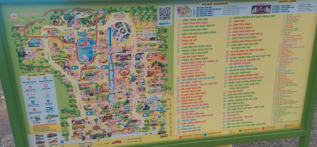 Suoi Tien Cultural Theme Park Map