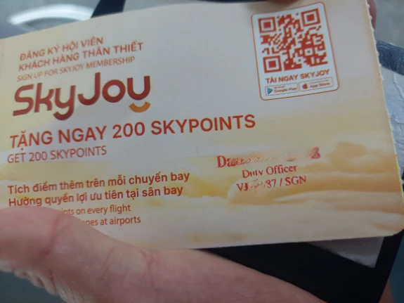 Chopping of the staff name on the back of a ticket