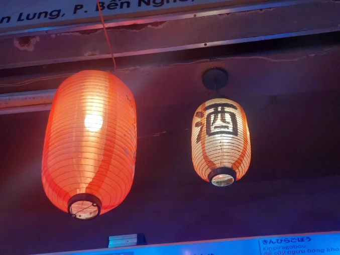Typical red lantern in Japan Town HCMC