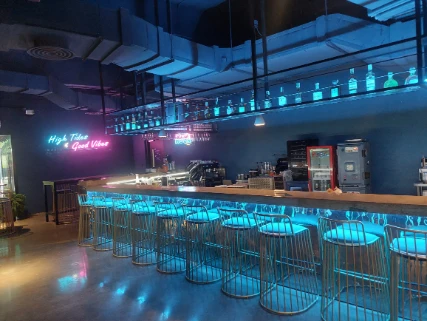 Bar near the jelly fish tank exhibit