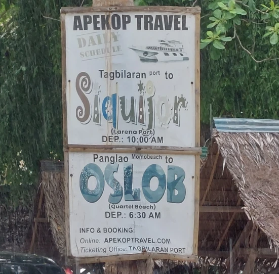 Bohol to Oslob ferry schedule