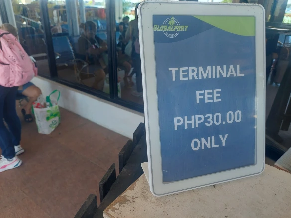 Paying terminal fee 30 PHP at Tagbilaran port