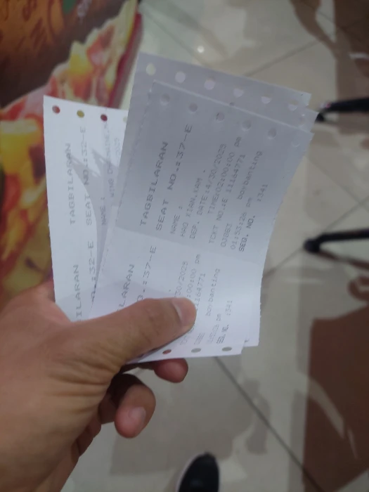 Redeemed boat ticket