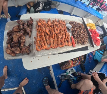 BBQ meat on the boat