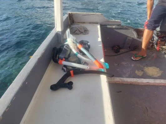 Snorkeling gear is provided