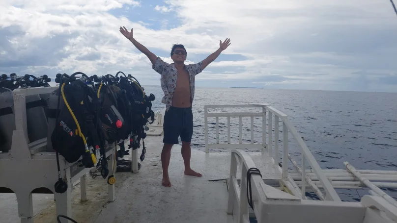 Large boat for diving