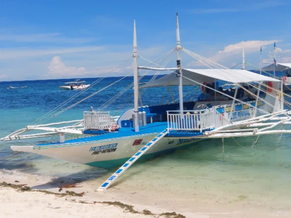 Large boat for snorkeling or diving