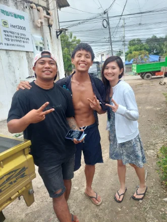 Photo with local tour vendor