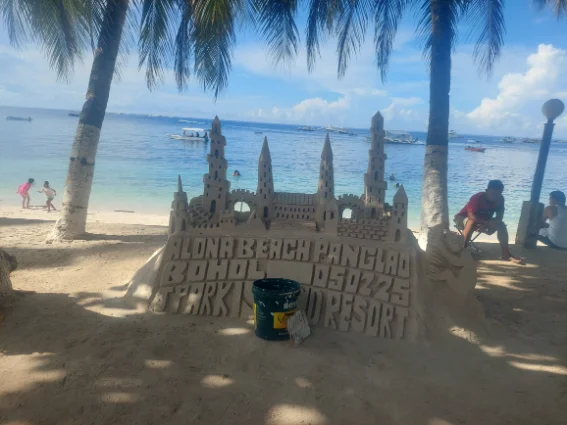 Sand castle at Alona beach
