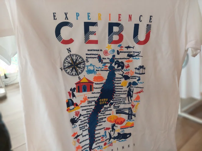 T shirt with map for Cebu