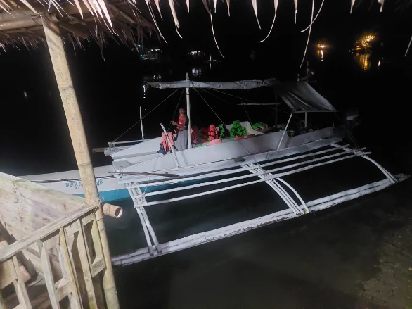 Traditional bangka boat for firefly watching