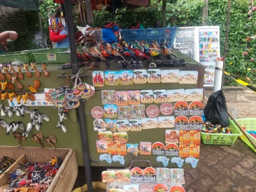 Cheap souvenir shop at the front door
