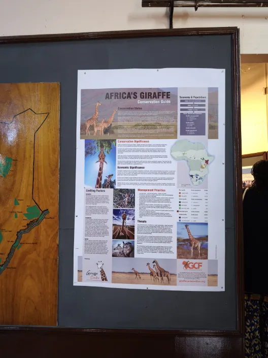 Information board in the Giraffe Center