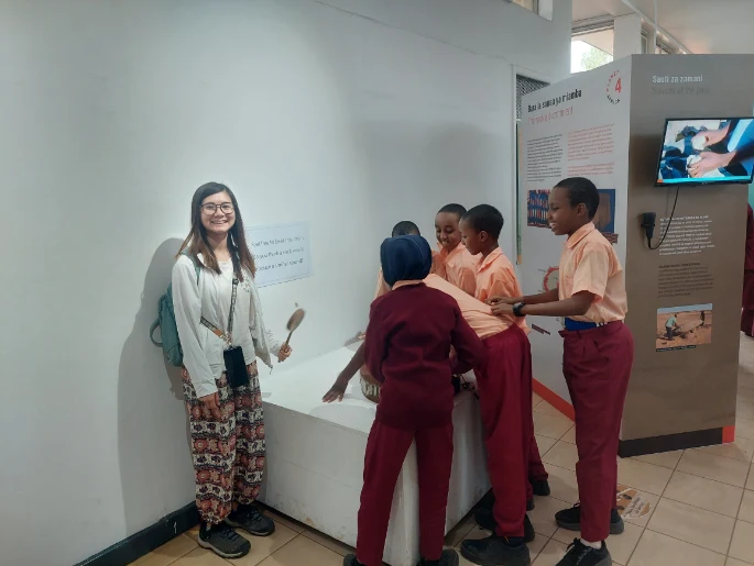 Playing with local kids at National Museum