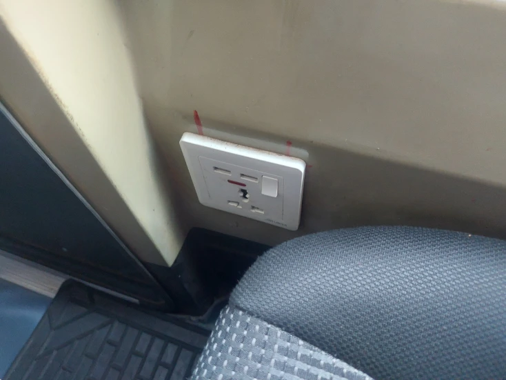Each seat has a charger