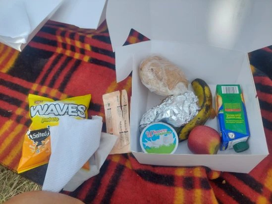 Packed lunch by cammpsite