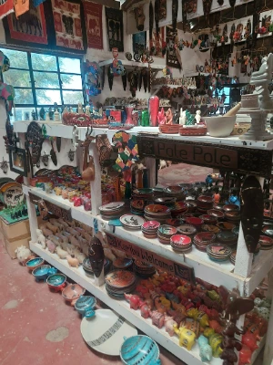 Souvenir shops are big but very overpriced