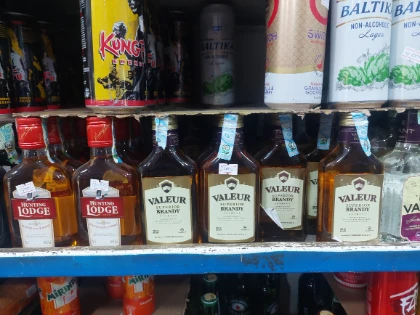 Good local snacks and spirits in grocery store