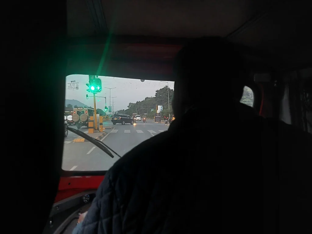 Inside the three-wheeler bolt Arusha