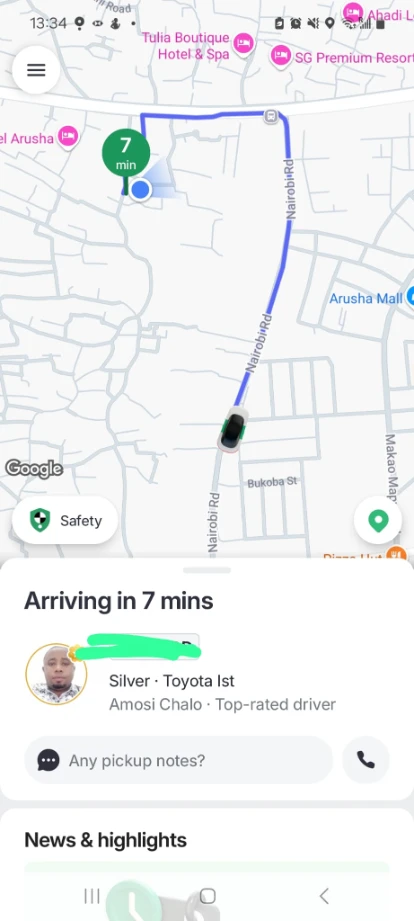 Once confirmed the driver usuall arrive within 10 mins