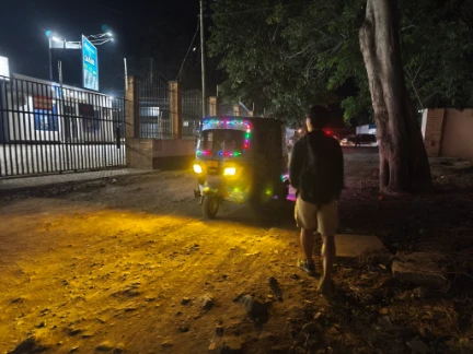 Picking up the three-wheeler bolt at night