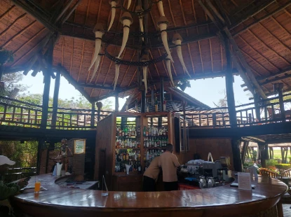 The hotel bar of OI Taukai Lodge Amboseli