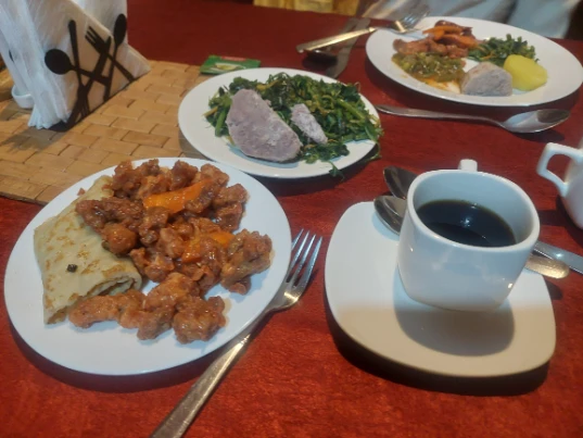 Breakfast buffet at Arusha