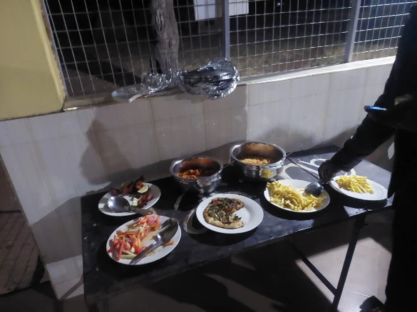 Dinner at Nyani Campsite