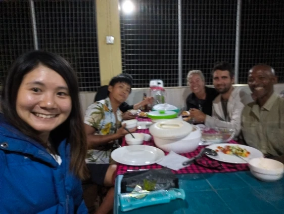 Dinning in Nyani camp site