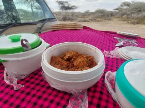 Meat course for safari picnic