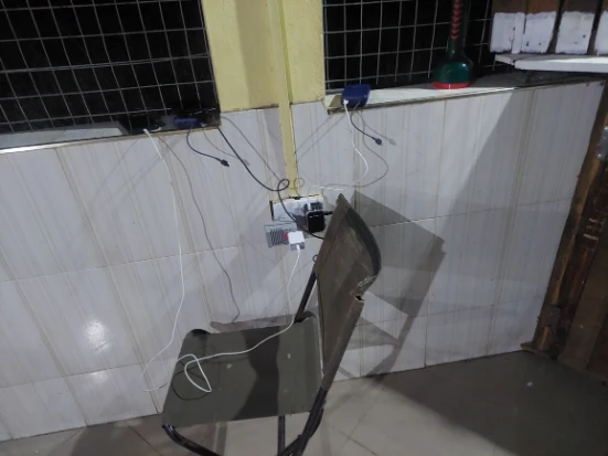 Power charging plug is provided at dining hall