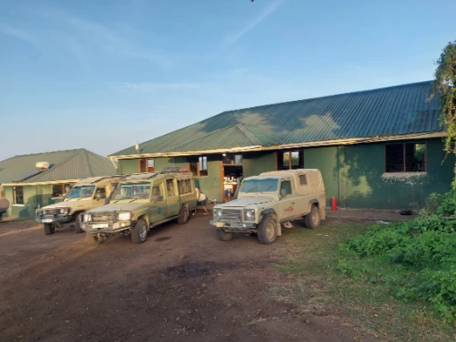 Your safari jeeps will park at the campsite