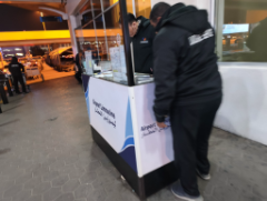 Airport taxi counter outside the Kuwait airport