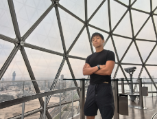 Nice photo inside the Kuwait Tower viewing Sphere